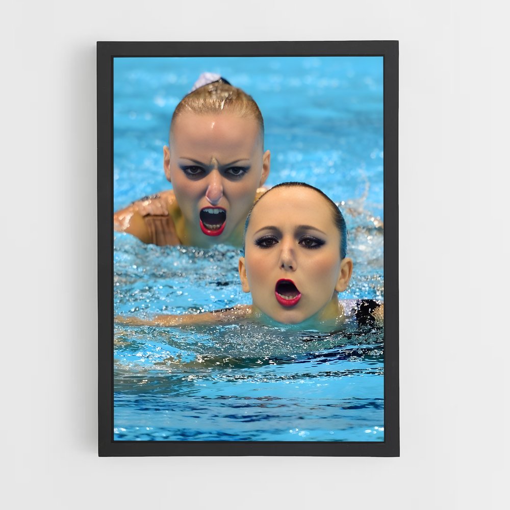 Poster Synchronized de perfection – affiche Plongeon synchronisé (vue 2)